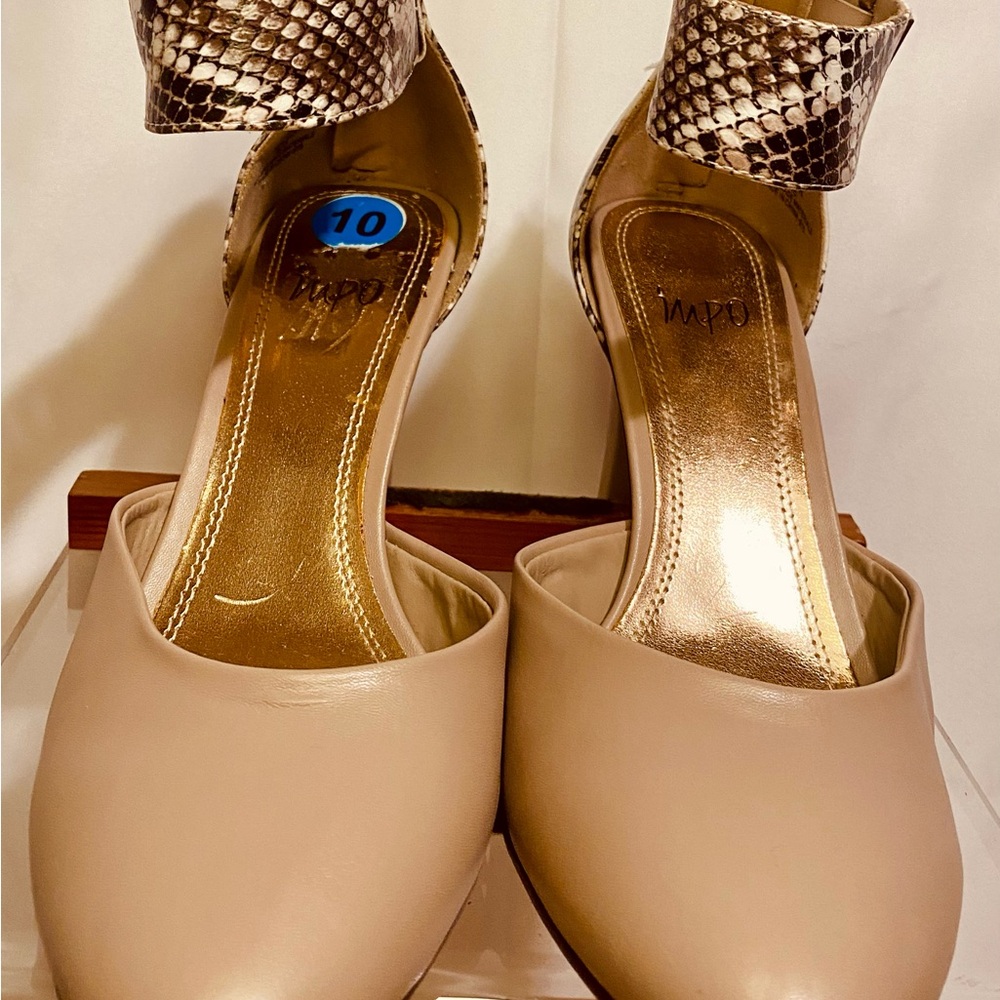 Impo Tan and Cream Heels with Sophisticated Design - Picture 6 of 9